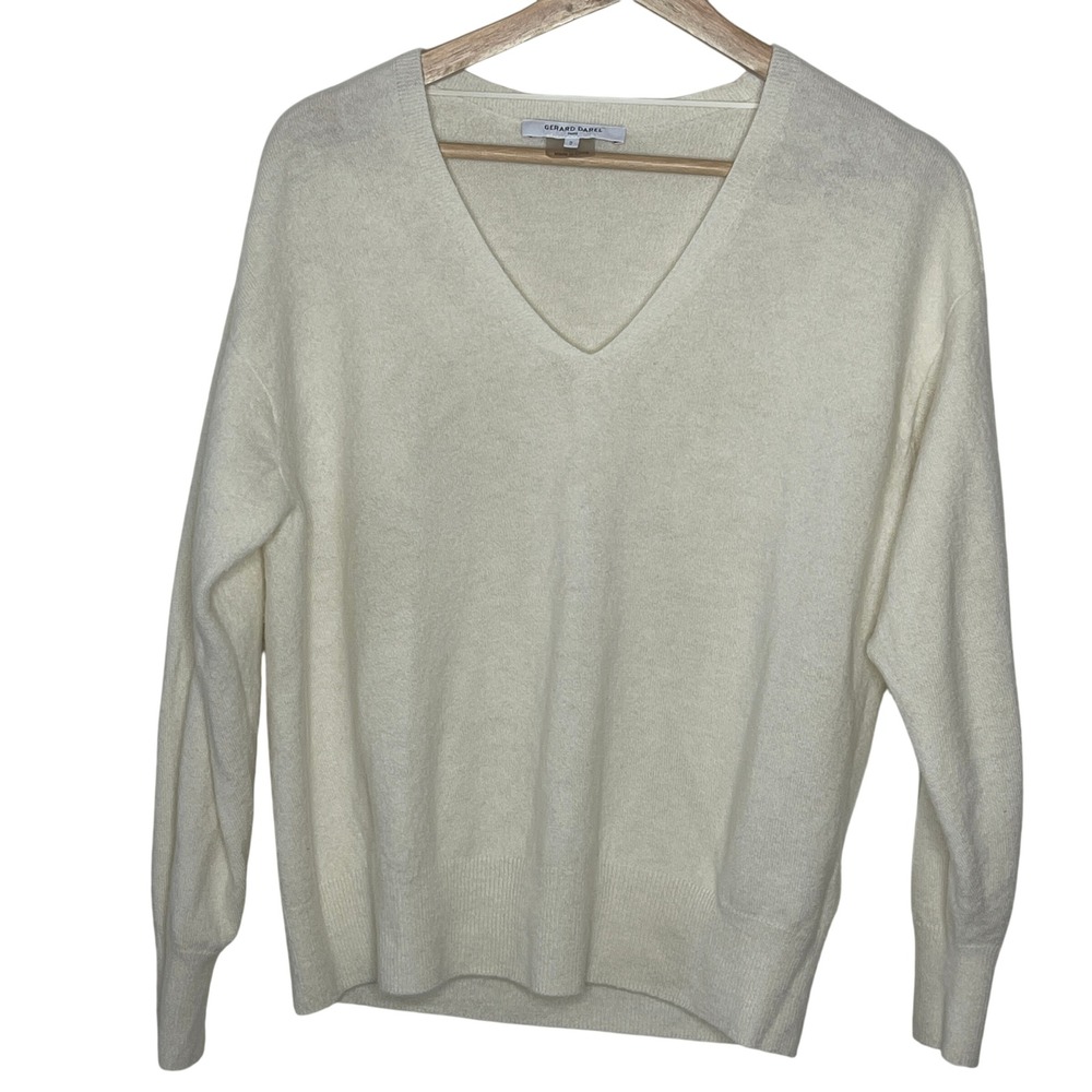 Gerard Darel Paris Wool V-Neck Sweater Pullover Women's Size 2
